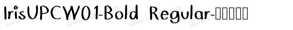 IrisUPCW01-Bold Regular字体转换